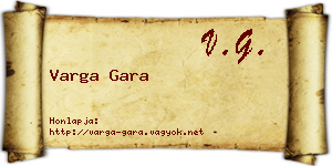 Varga Gara névjegykártya